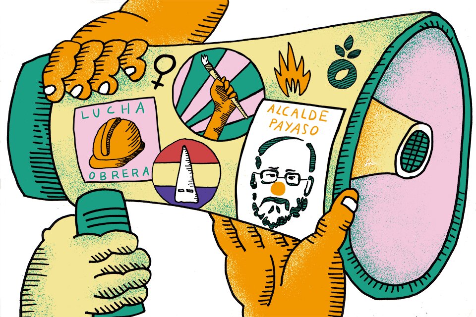 Ilustración de Moscas de Compañía y Chucho Nieto