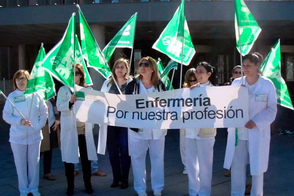 IMAGEN DE ARCHIVO DE UNA PROTESTA DEL SINDICATO DE ENFERMERÍA SATSE.