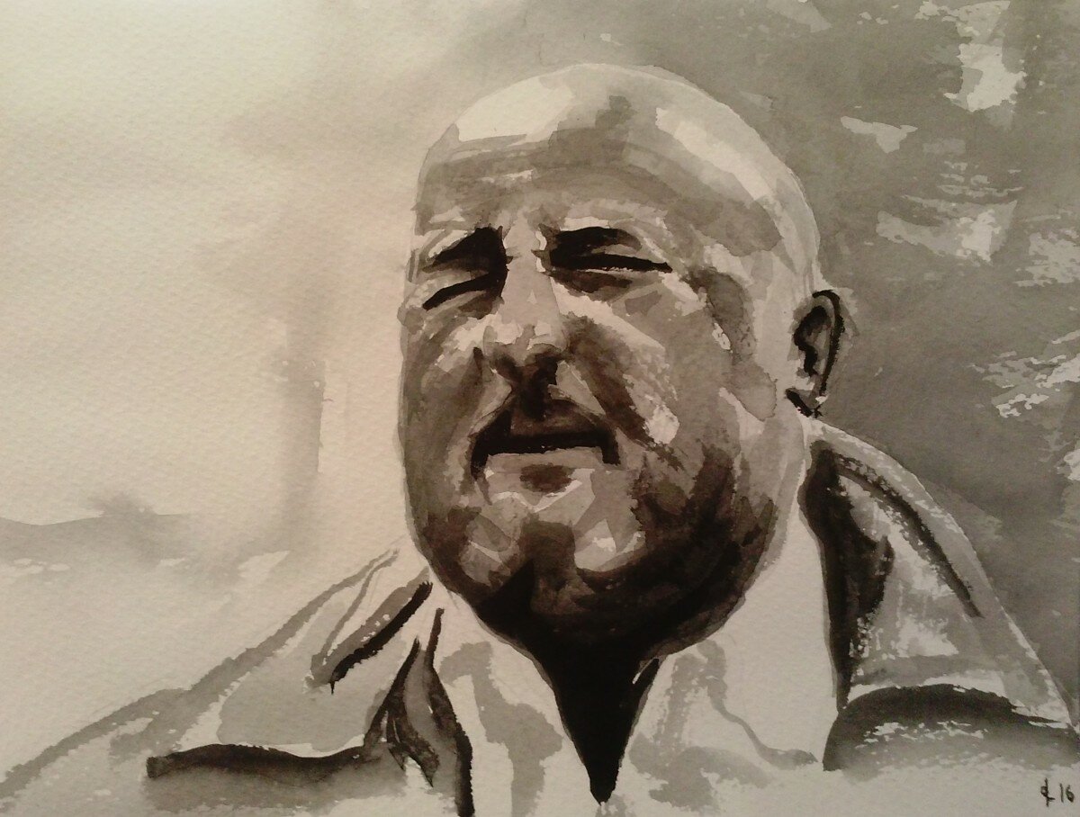 Retrato de 'Berni' que ha hecho Diego González Lasala. Retrato de 'Berni' que ha hecho Diego González Lasala.