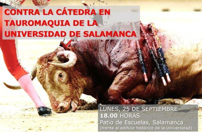 Cartel de una protesta convocada para hoy en Salamanca.