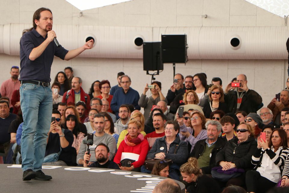 pablo-iglesias-podemos-valladolid-cupula-milenio-29 Pablo Iglesias en un momento del mitin en la Cúpula del Milenio de Valladolid. Foto: Gaspar Francés